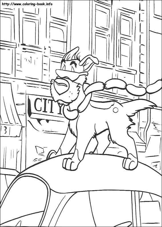 Oliver and Company coloring picture